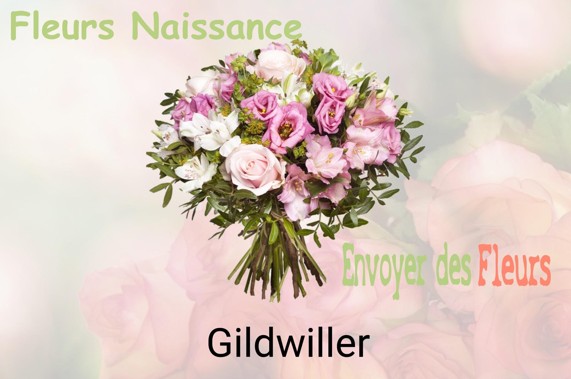 Bouquet de fleurs de naissance livré à Gildwiller