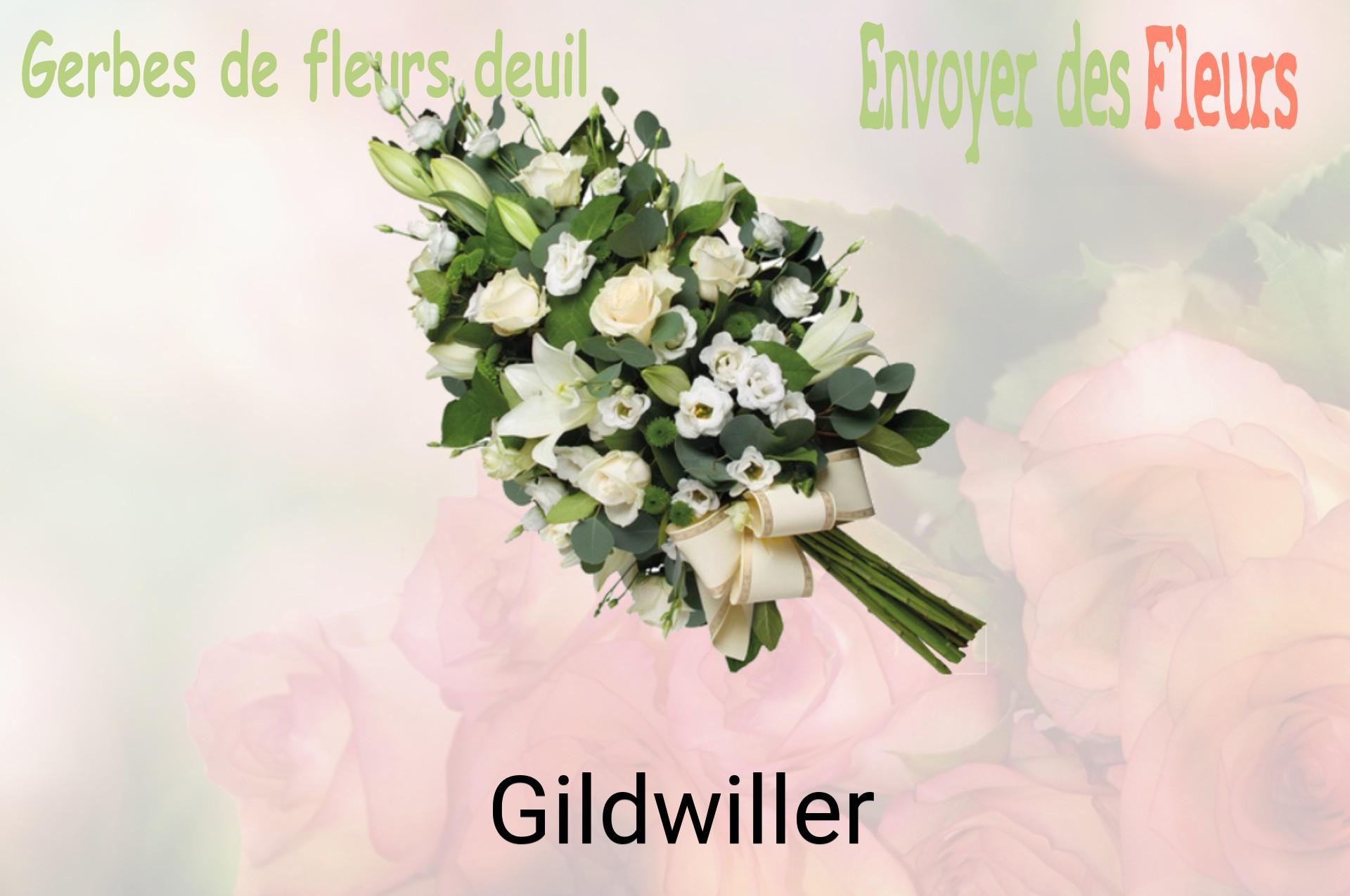 Gerbe de fleurs de deuil livrée à Gildwiller